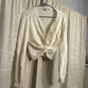 Cream crop sweater
